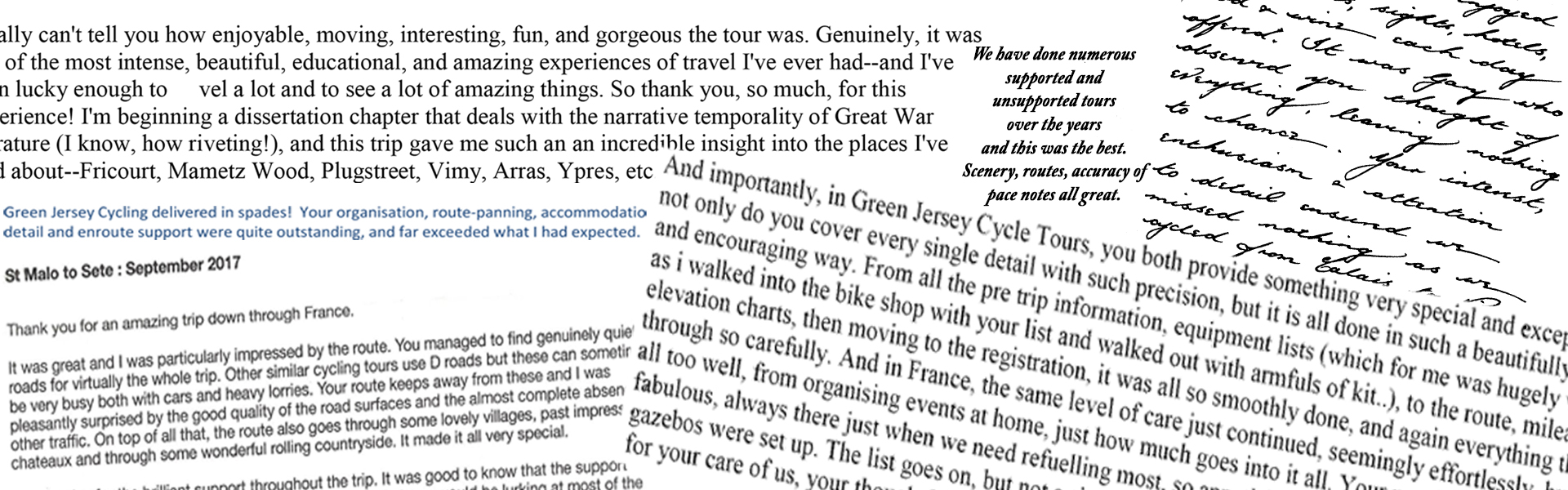 Testimonials | Green Jersey French Cycling Tours